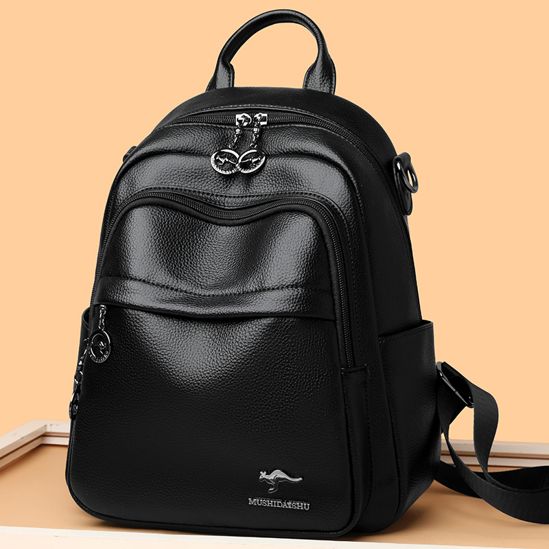 Travel Backpack Anti Theft - Wodoodporny plecak damski ze skóry PU