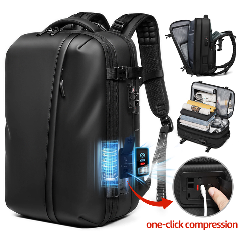 Travel Backpack Anti Theft - Męski plecak podróżny z pompką do