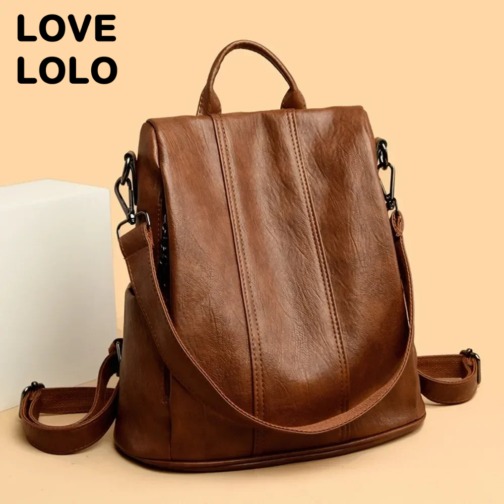 Leather Backpack Vintage - Nowy plecak na laptopa z zabezpieczeniem