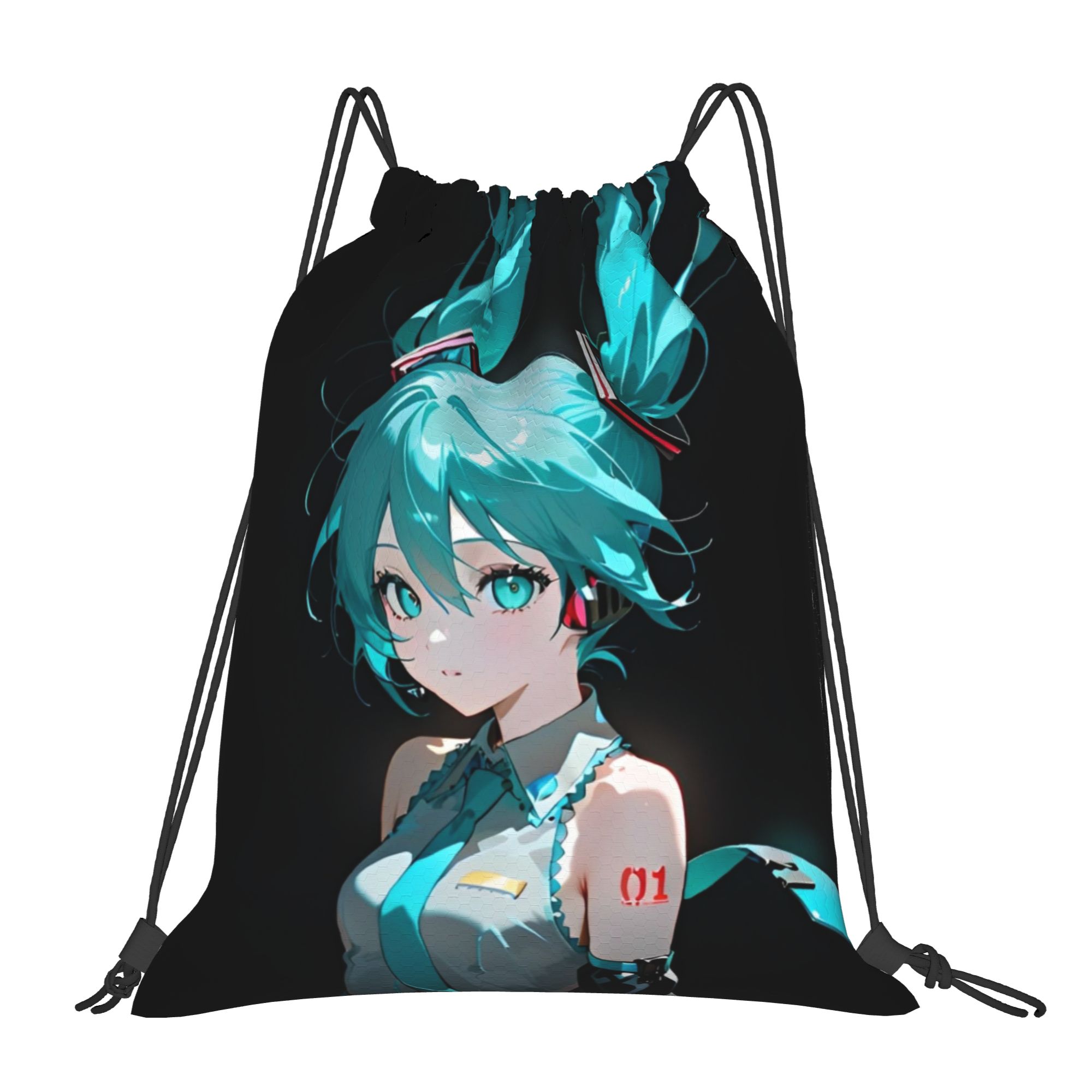 Drawstring Gym Bag - Plecak ze sznurkiem H-Hatsunes Mikus, sportowy