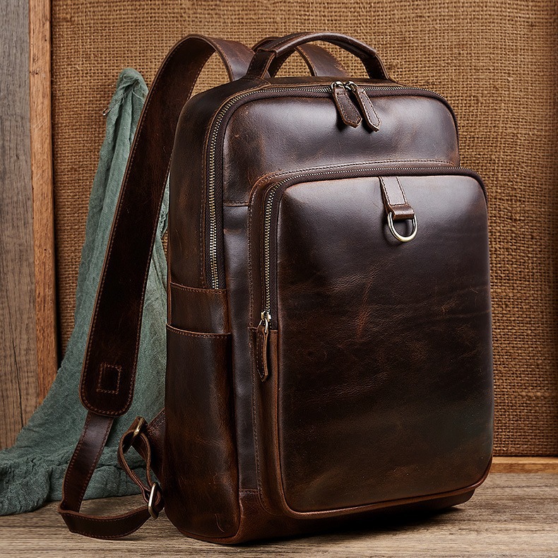 Męski plecak na laptopa z wosk – Leather Backpack Vintage recenzja i cena