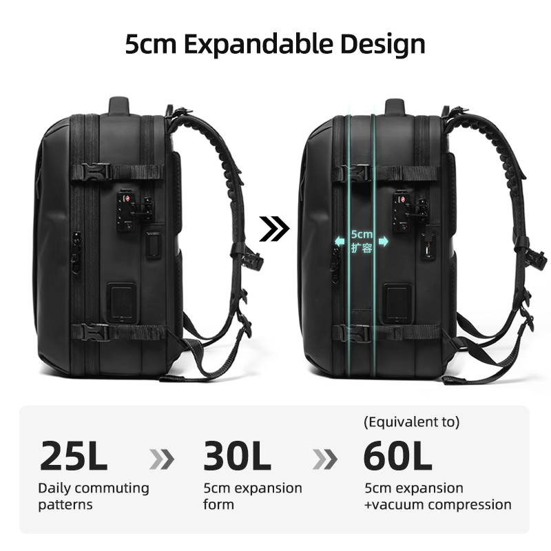 Męski plecak podróżny z pompką – Travel Backpack Anti Theft recenzja i cena