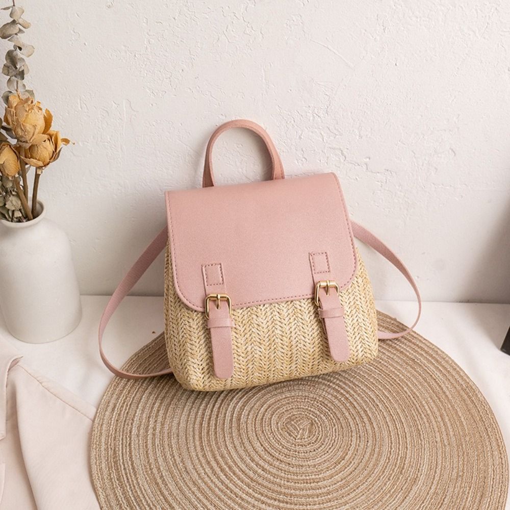 Modny plecak ze słomy i skóry  – Leather Backpack Vintage recenzja i cena